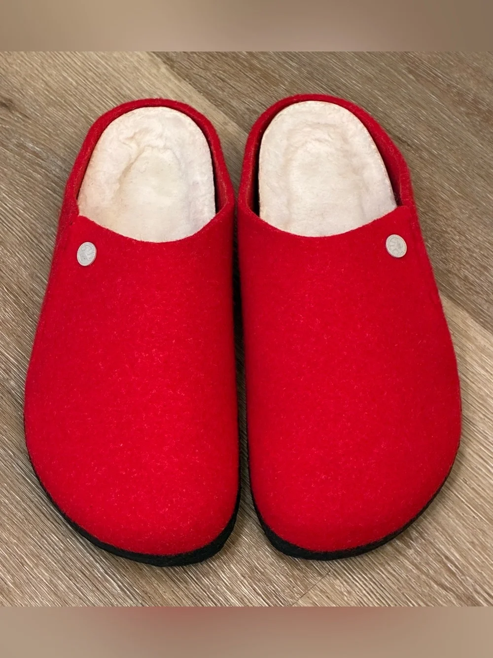 Birkenstock Zermatt Slippers Wool in The Vibrant Active Red Shoes US 12 EU 45